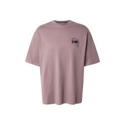 Karl Lagerfeld Tricou 'Ikon' mauve / negru
