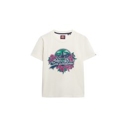 Superdry & Co Tricou albastru marin / albastru închis / roz închis / alb