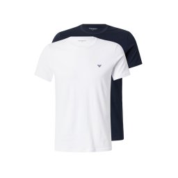 Emporio Armani Tricou bleumarin / alb