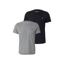 Emporio Armani Tricou gri / negru