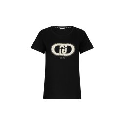 Liu Jo Tricou negru / transparent / alb