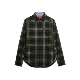 Superdry & Co Cămașă ecru / oliv / negru