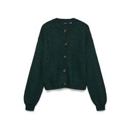 VERO MODA Geacă tricotată 'VMLea' verde închis