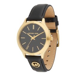 MICHAEL Michael Kors Ceas analogic 'SLIM RUNWAY' auriu / negru