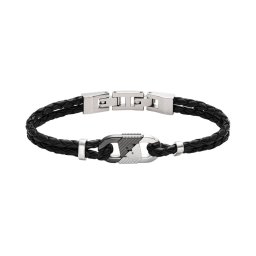 Emporio Armani Brățară negru / argintiu