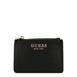 GUESS Etui 'LAUREL II SLG CREDIT CARD CASE' auriu / negru