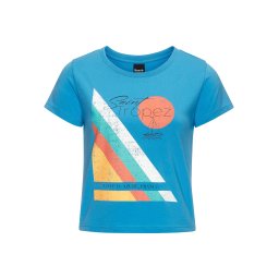 BENCH Tricou azur / galben lămâie / corai / alb murdar