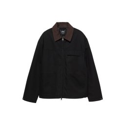 Pull&Bear Geacă de primăvară-toamnă negru