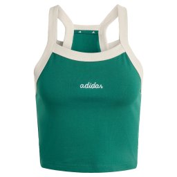 ADIDAS SPORTSWEAR Sport top 'Seasonal Essentials' fildeş / verde pin / alb