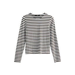 Next Tricou ciocolatiu / alb