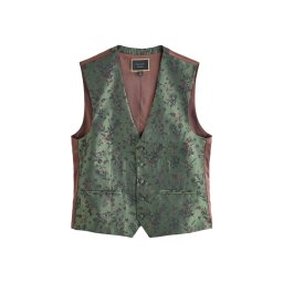 Next Vestă de costum castaniu / verde smarald