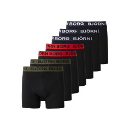 BJÖRN BORG Boxeri oliv / roșu / negru / alb
