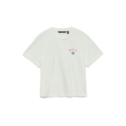 VERO MODA Tricou 'VMGina Mette' albastru / roșu / alb