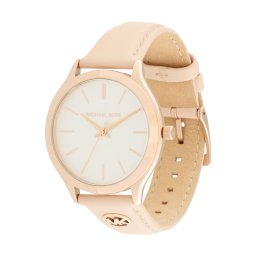 MICHAEL Michael Kors Ceas analogic 'RUNWAY' bej / auriu - roz