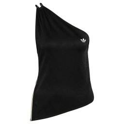 ADIDAS ORIGINALS Top 'ROUCHED ONE SHOULDER' galben / negru / alb