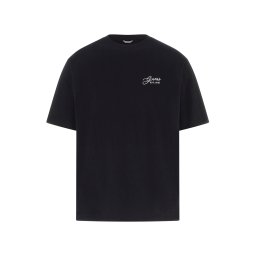 GUESS Tricou 'CITY' gri / portocaliu / negru / alb