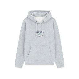 GUESS JEANS Bluză de molton 'BAKER' gri amestecat / verde pin / negru / alb