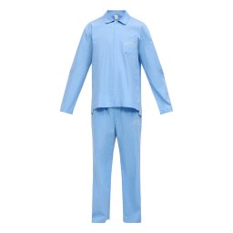 Calvin Klein Underwear Pijama lungă 'Heritage' șamoa / bleumarin / albastru deschis