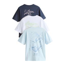 Next Tricou 'Artist' bleumarin / verde deschis / alb