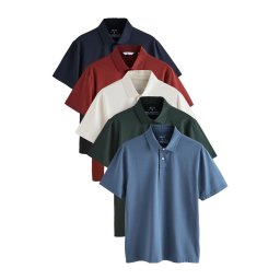 Next Tricou albastru noapte / opal / verde închis / roșu ruginiu / alb natural