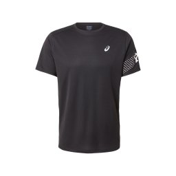 ASICS Tricou funcțional negru / alb