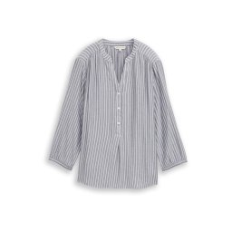 TOM TAILOR Bluză gri / alb