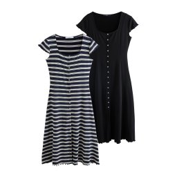 Next Rochie tip bluză bleumarin / negru / alb