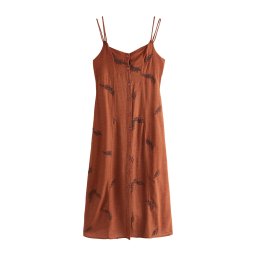 Next Rochie tip bluză maro / ciocolatiu