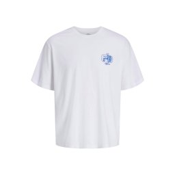 Jack & Jones Plus Tricou 'JORVacation' albastru / alb
