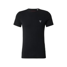 GUESS Tricou 'CALEB HERO' negru / alb