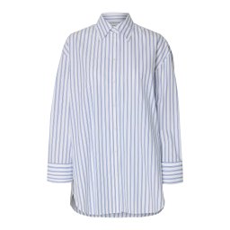 SELECTED FEMME Bluză 'SLFMILO' albastru / alb