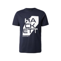 Hackett London Tricou bleumarin / alb