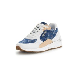 GUESS Sneaker low 'Moxea20' maro cămilă / albastru denim / alb