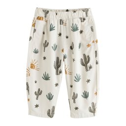 Next Pantaloni crem / galben miere / verde jad / verde pin