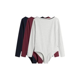 The Set Body gri deschis / roșu bordeaux / negru