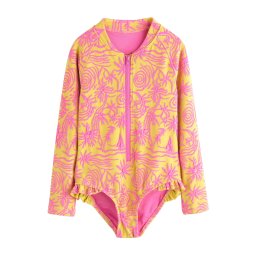 Next Costum de baie întreg galben / roz