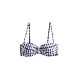 Next Sutien costum de baie bleumarin / mov liliachiu / alb