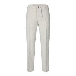 SELECTED Pantaloni cu dungă 'SLH196-OLE SUN' alb lână