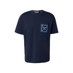 SCOTCH & SODA Tricou azur / albastru închis / alb