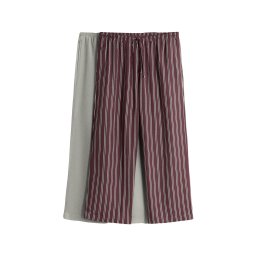 The Set Pantaloni ciocolatiu / gri piatră / alb