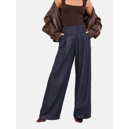 Lipsy Pantaloni cu cute albastru denim