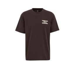 WE Fashion Tricou maro închis / gri deschis / alb