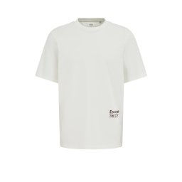 WE Fashion Tricou fildeş / negru