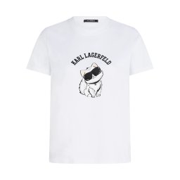 Karl Lagerfeld Tricou 'Ikon Choupette' bej / negru / alb