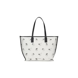 Karl Lagerfeld Plase de cumpărături 'Ikon Choupette' culoarea pielii / gri deschis / negru / alb
