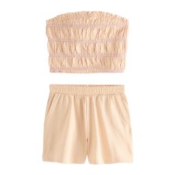 Next Costum cu pantaloni galben miere / mov lavandă