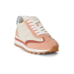 Lauren Ralph Lauren Sneaker low 'DANI' nisipiu / albastru deschis / portocaliu caisă / roșu cireș