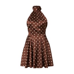 ORIMEI by Victoria Swarovski Rochie de cocktail maro / alb