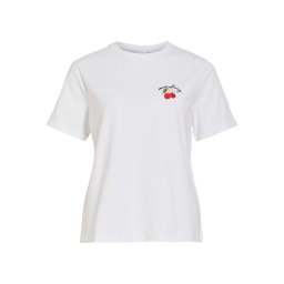 VILA Tricou ' VINORA' oliv / roșu / negru / alb