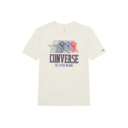 CONVERSE Tricou 'ANNIVERSARY OF AMERICA' bej / albastru / albastru închis / roșu